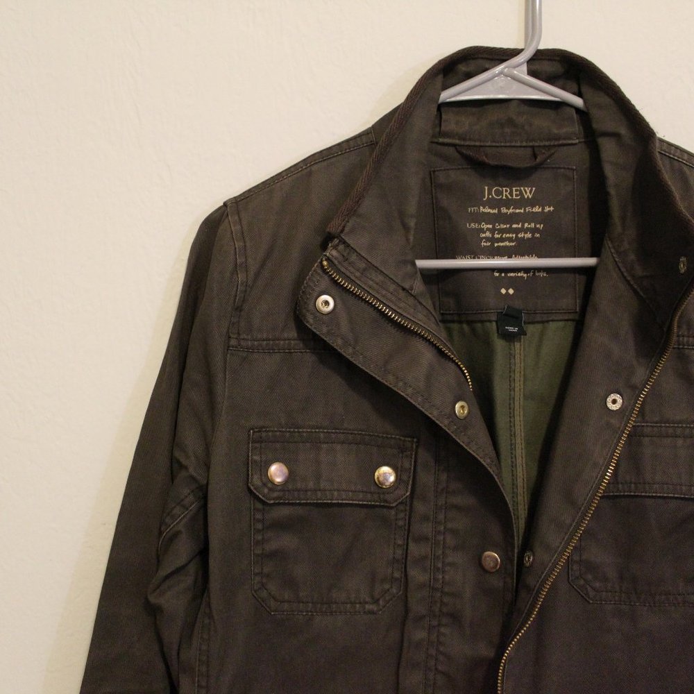 j. crew / relaxed boyfriend field jacket / olive